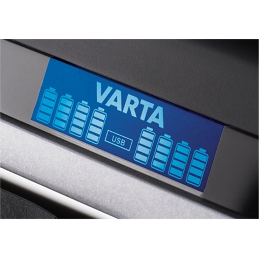 VARTA 57671 - LCD Multi batterijlader 8xAA/AAA a USB laden 4h