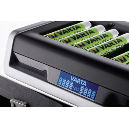 VARTA 57671 - LCD Multi batterijlader 8xAA/AAA a USB laden 4h