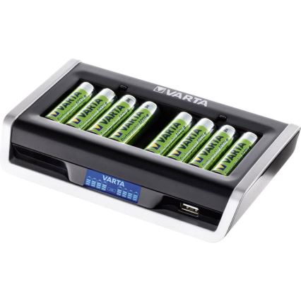 VARTA 57671 - LCD Multi batterijlader 8xAA/AAA a USB laden 4h