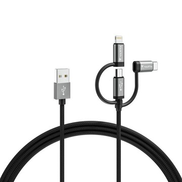 Varta 57937101111 - USB-kabel 3in1 met connector Lightning en Micro USB 2m