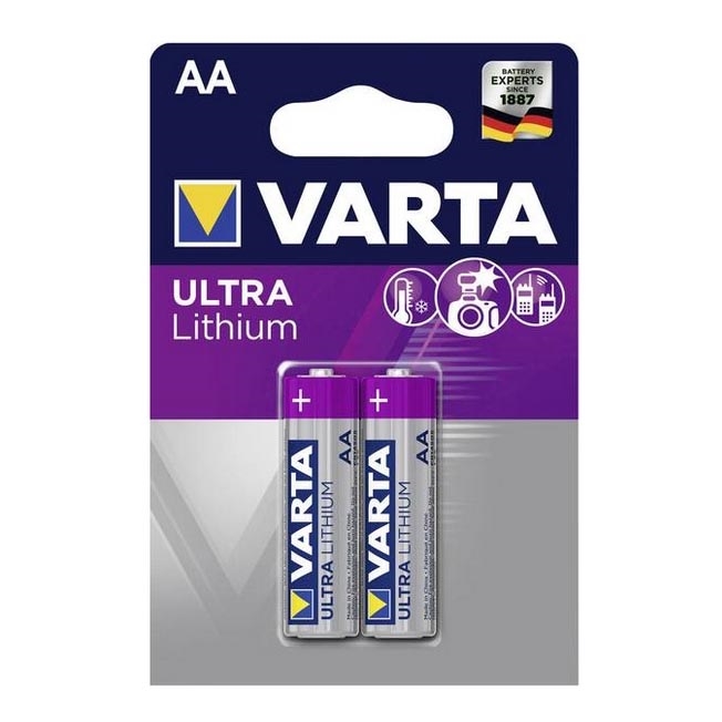 Varta 6106 - 2 st. Lithium batterij ULTRA AA 1,5V