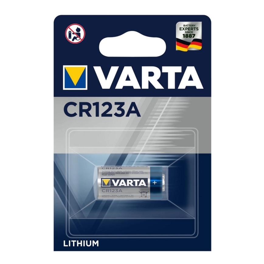 Varta 6205 - 1 stuk Lithium batterij PHOTO CR 123A 3V