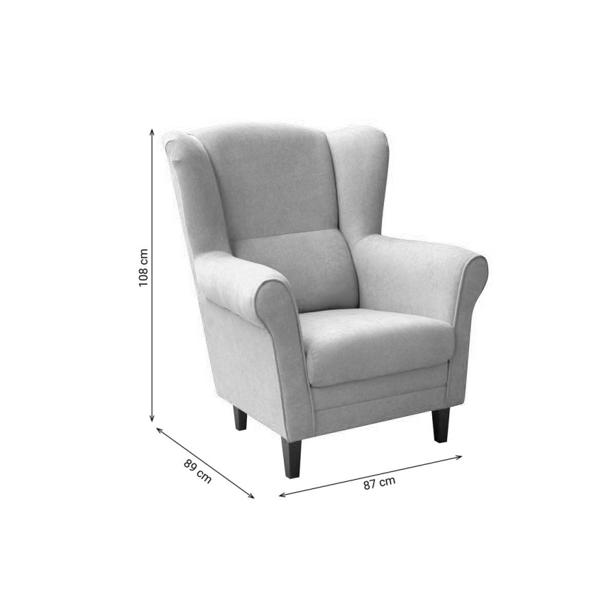 Veelkleurige oorfauteuil GALA