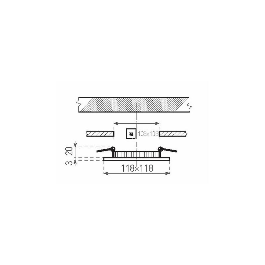 LED Badkamer inbouwspot VEGA LED/6W/230V 2800K 11,8 cm IP44