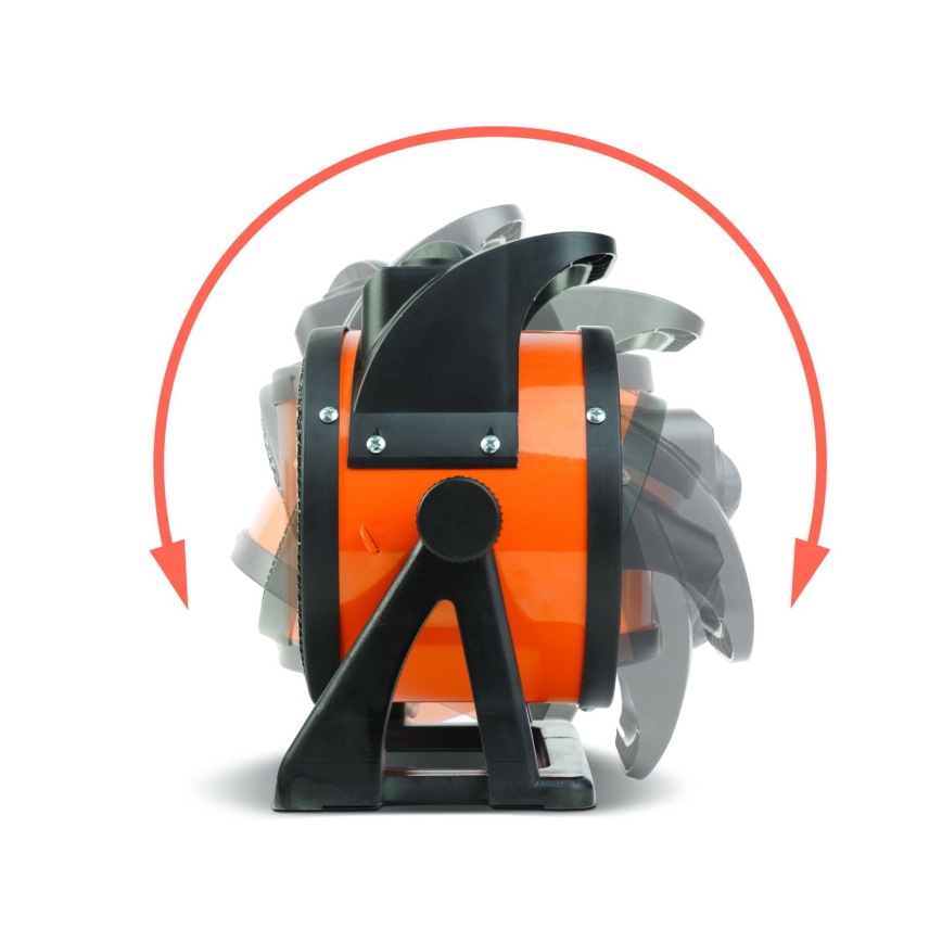 Ventilator met keramisch verwarmingselement 1000/2000W/230V oranje/zwart