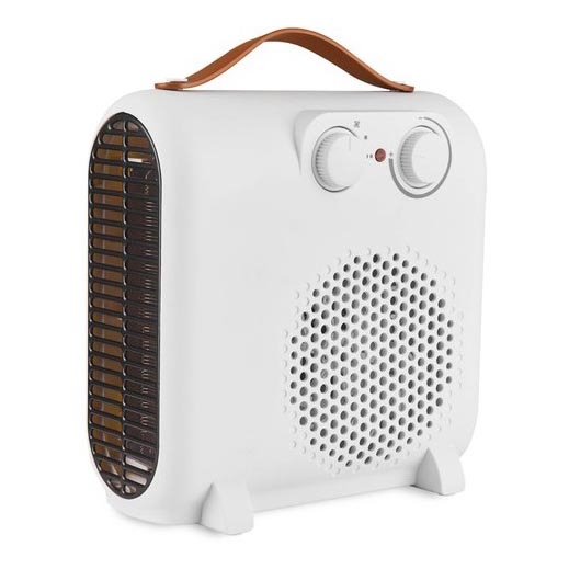 Ventilator met verwarmingselement 1000/2000W/230V wit