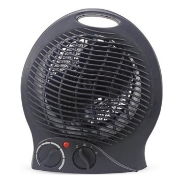 Ventilator met verwarmingselement 1000/2000W/230V zwart