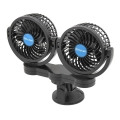 Ventilator met zuignap voor auto 7W/12V zwart