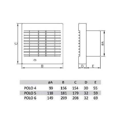 Ventilator VENTS 5/AŽ/WC