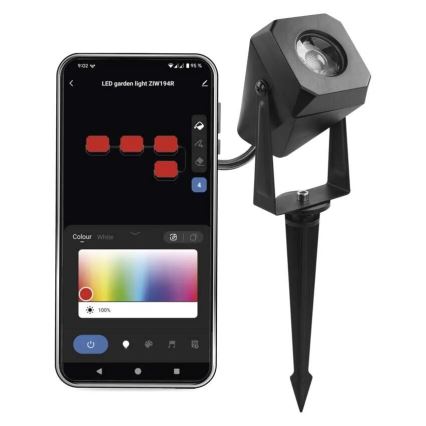 LED RGBIC Dimbaar buitenshuis lamp GoSmart - verlenging LED/1,5W/230V 3000-6500K IP65 Wi-Fi Tuya