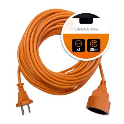 Verlengkabel LINEA G 1x 30 m oranje
