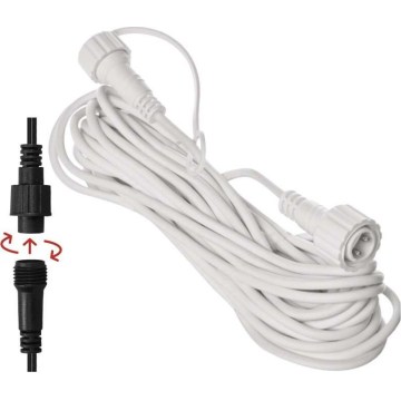 Verlengkabel voor buiten voor verbindingsketens, 10 m, IP44, wit