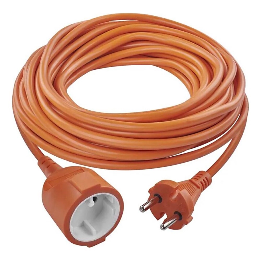 Verlengsnoer 1Z 20m oranje