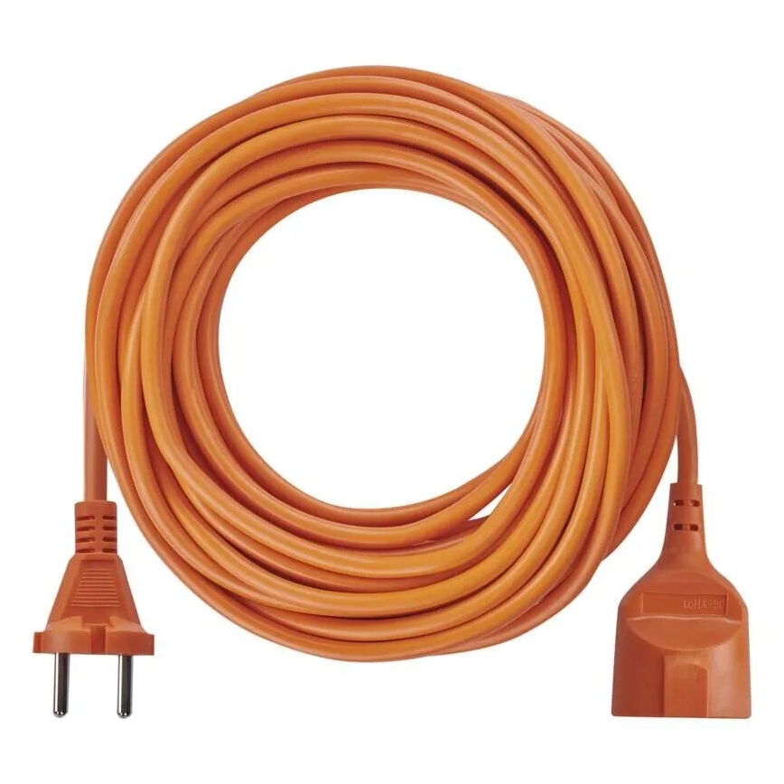 Verlengsnoer 1Z 20m oranje