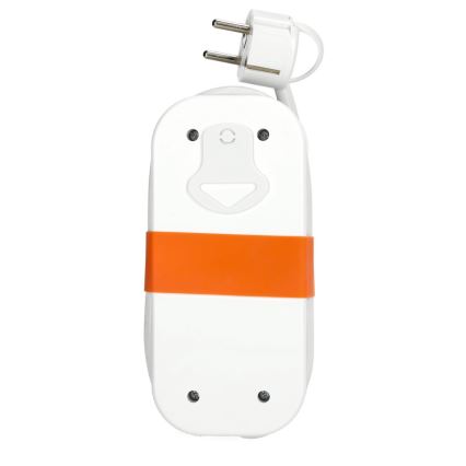 Verlengsnoer 2-voudig + 2x USB 1,4 m wit