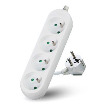 Verlengsnoer 4-voudig 1,5 m