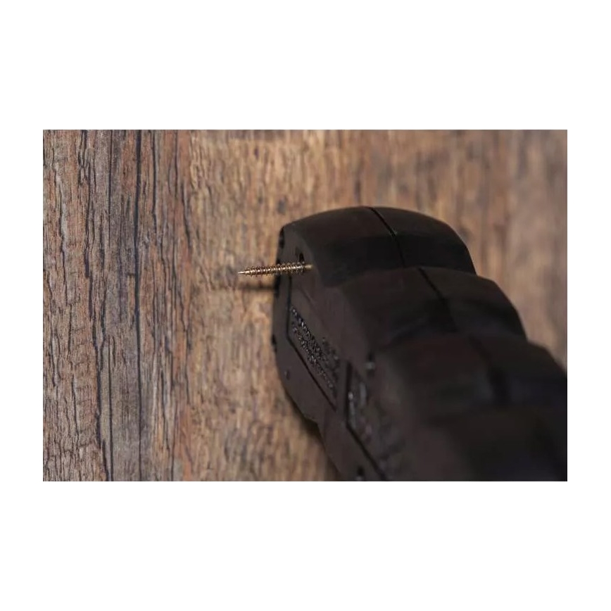 Verlengsnoer 4-voudig 5m zwart