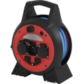 Verlengsnoer op haspel 3G 20m rood/zwart IP44