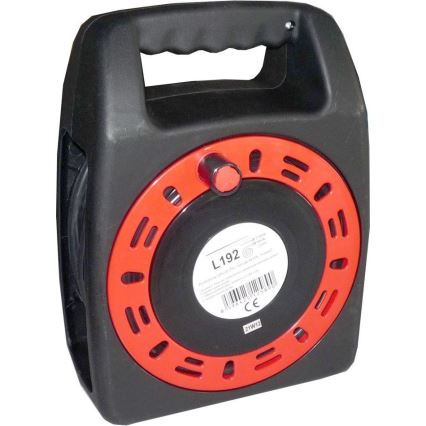 Verlengsnoer op haspel 4-voudig 15m