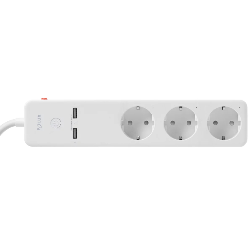 Verlengsnoer SMART met schakelaar 1,5m + 2xUSB/Wi-Fi Tuya SCHUKO