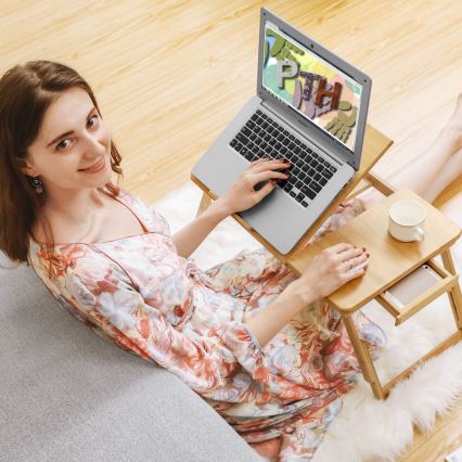 Verstelbare bedtafel voor computer LAT, bruin