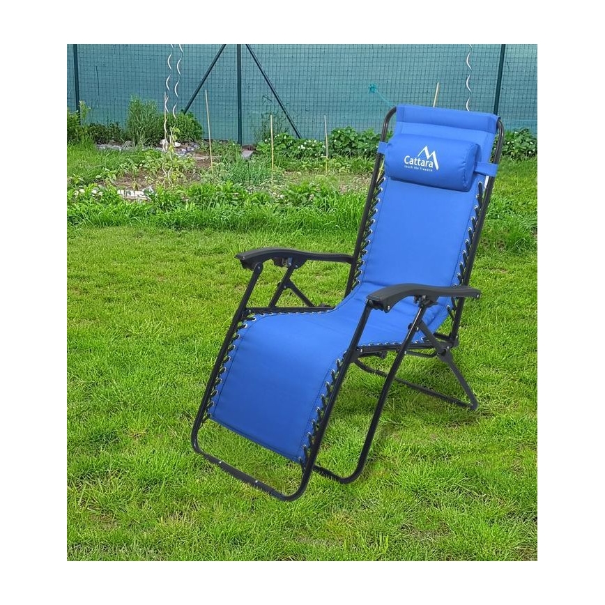 Verstelbare campingstoel blauw