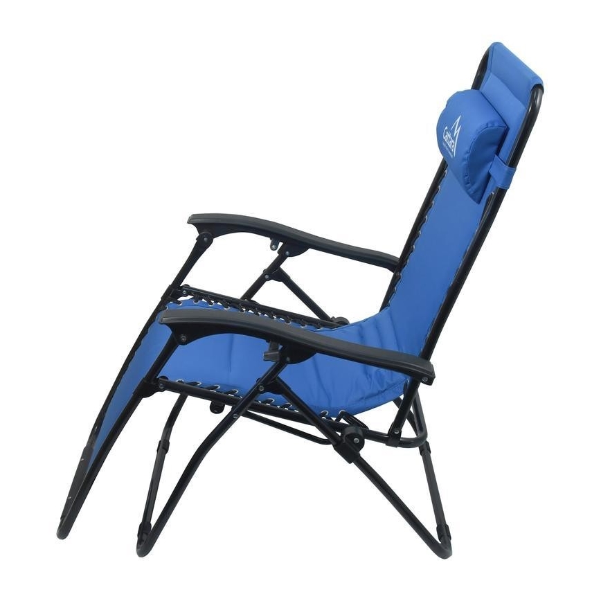 Verstelbare campingstoel blauw