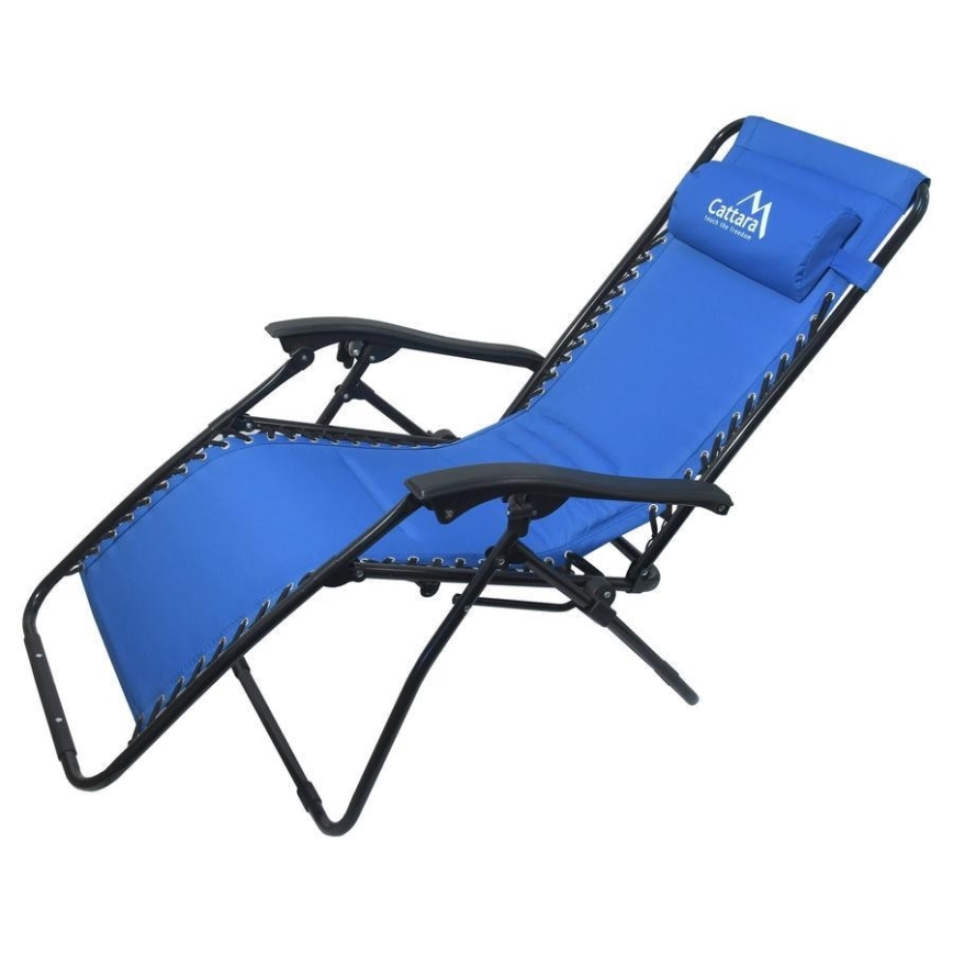 Verstelbare campingstoel blauw