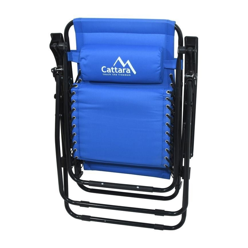 Verstelbare campingstoel blauw