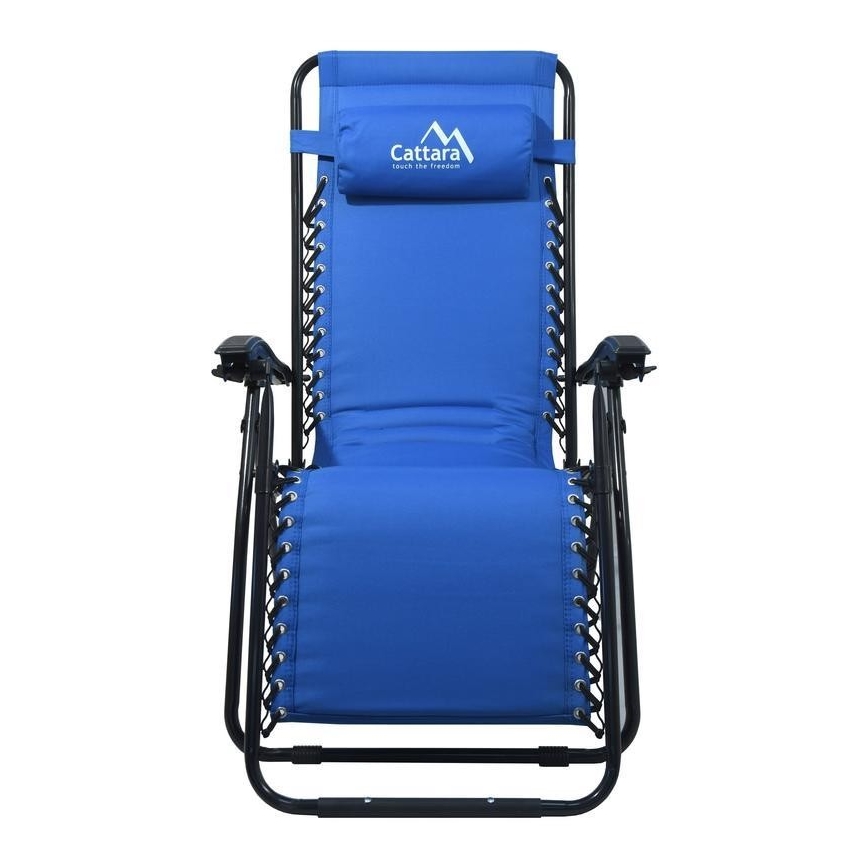 Verstelbare campingstoel blauw