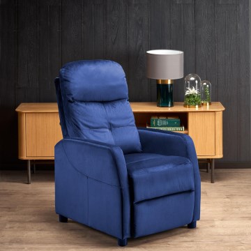 Verstelbare fauteuil FELIPE - blauw