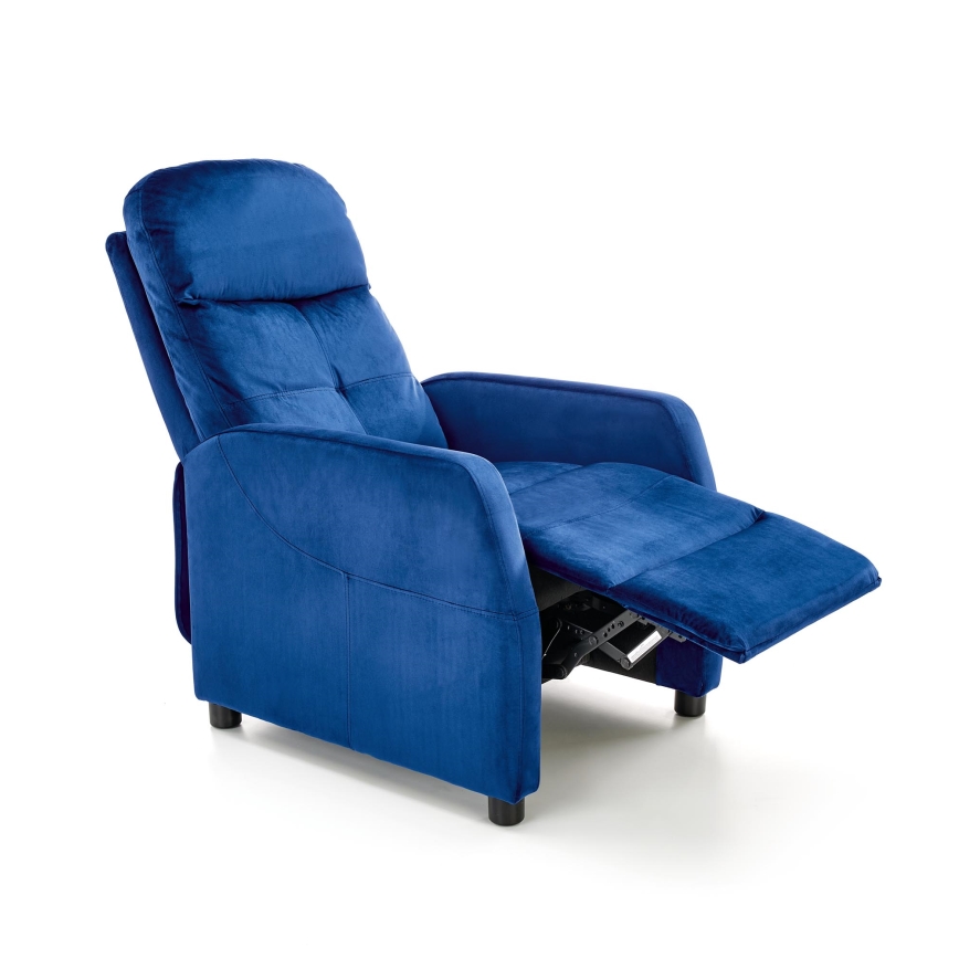 Verstelbare fauteuil FELIPE - blauw