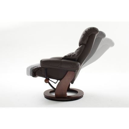 Verstelbare fauteuil HABI bruin/walnoot