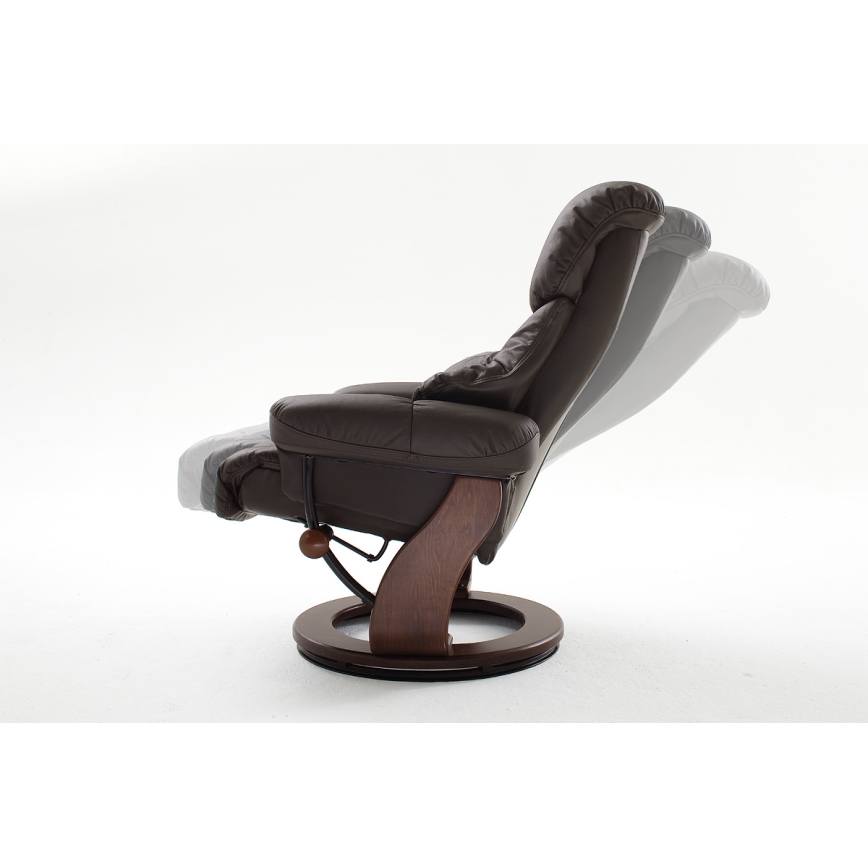 Verstelbare fauteuil HABI bruin/walnoot