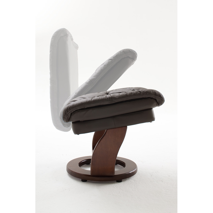 Verstelbare fauteuil HABI bruin/walnoot