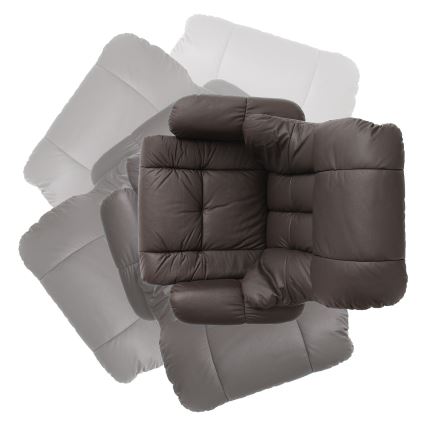Verstelbare fauteuil HABI bruin/walnoot