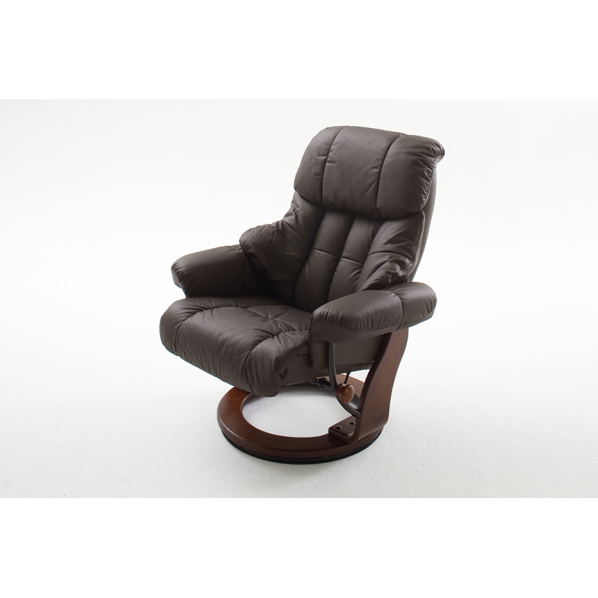 Verstelbare fauteuil HABI bruin/walnoot