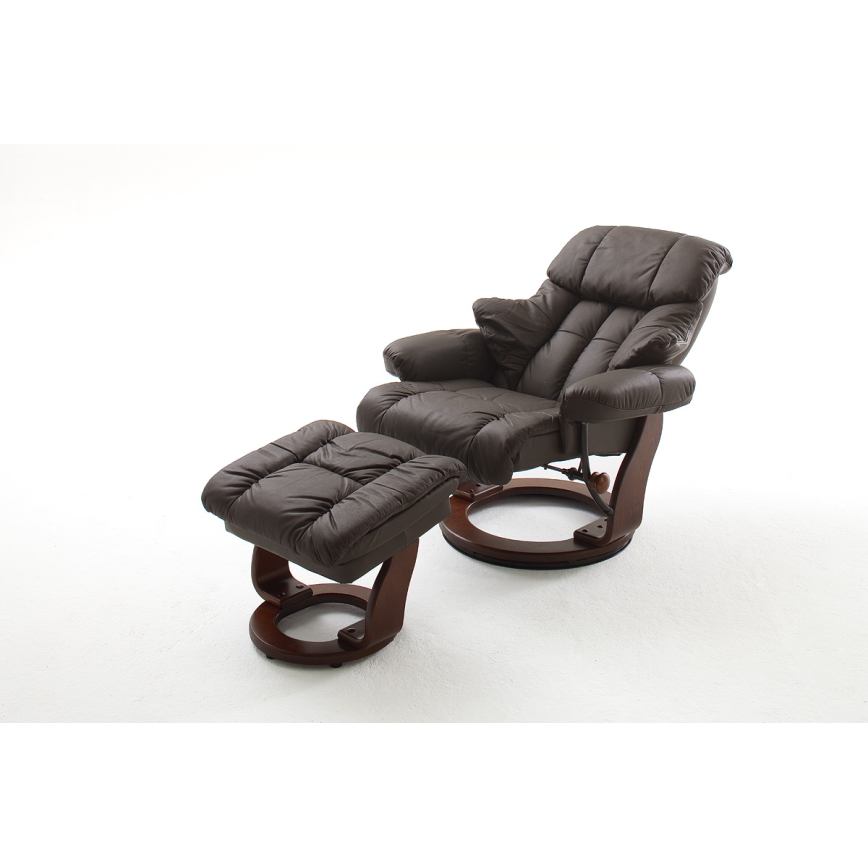Verstelbare fauteuil HABI bruin/walnoot