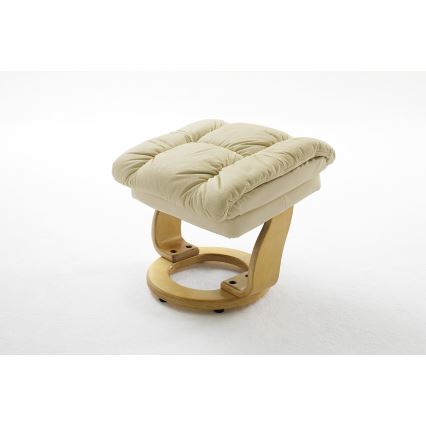 Verstelbare fauteuil HABI crème/naturel eiken