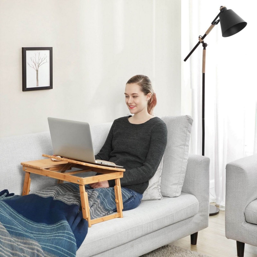 Verstelbare laptoptafel voor in bed LAT, bruin