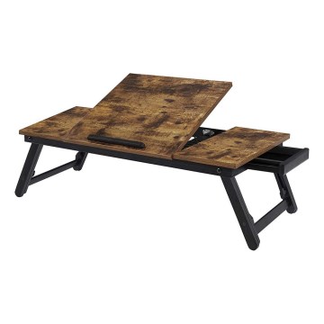 Verstelbare laptoptafel voor in bed LAT bruin/zwart