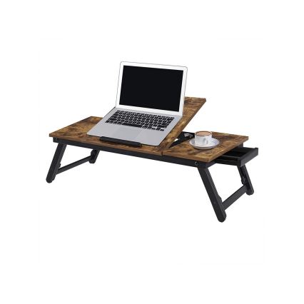 Verstelbare laptoptafel voor in bed LAT bruin/zwart