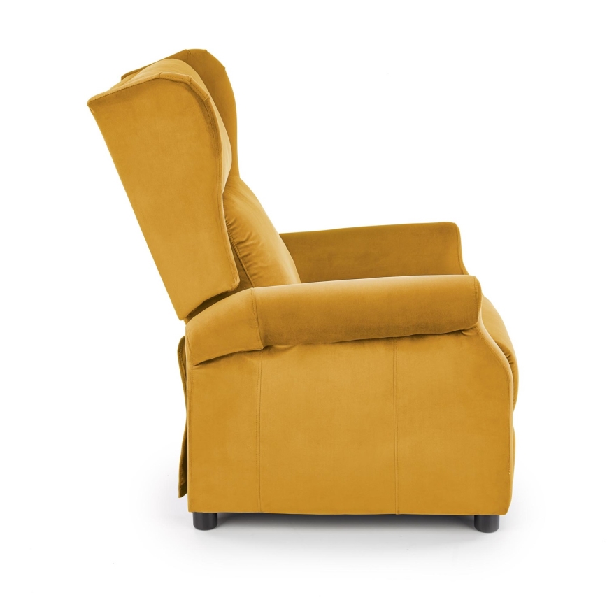 Verstelbare relaxfauteuil RELAXA, geel