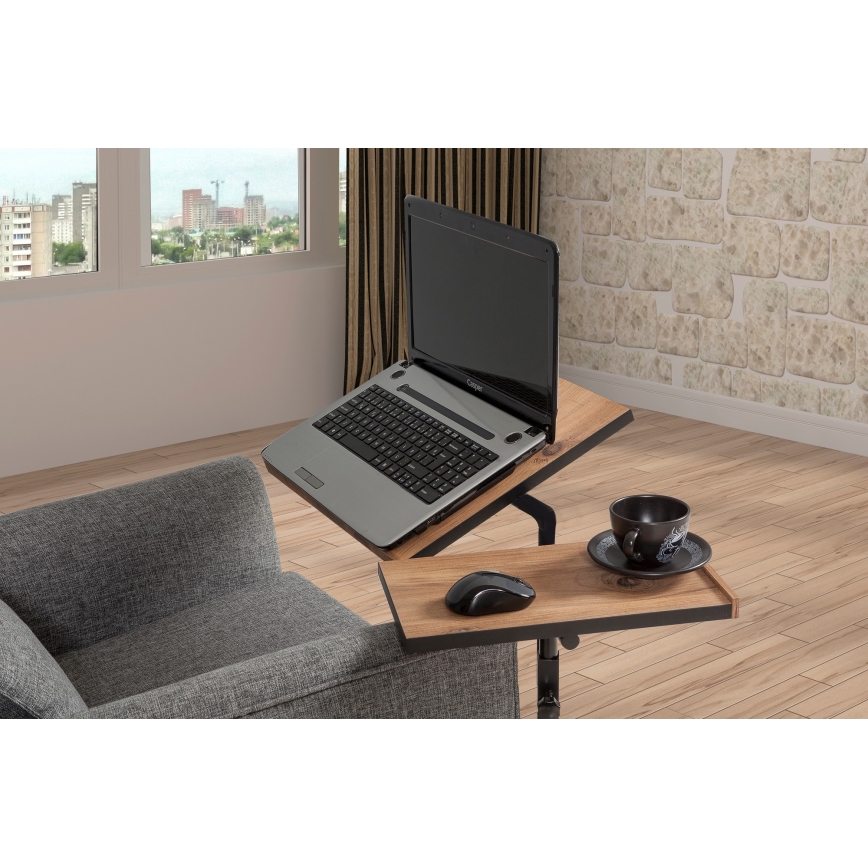 Verstelbare Tafel GLEN 87x67 cm bruin/zwart