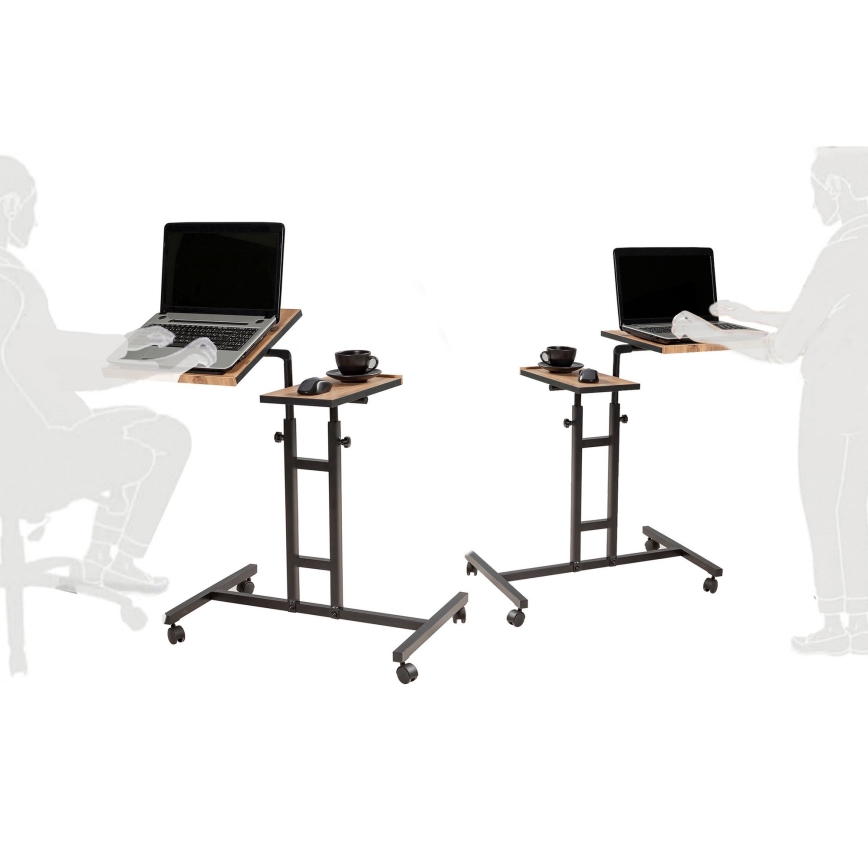 Verstelbare Tafel GLEN 87x67 cm bruin/zwart