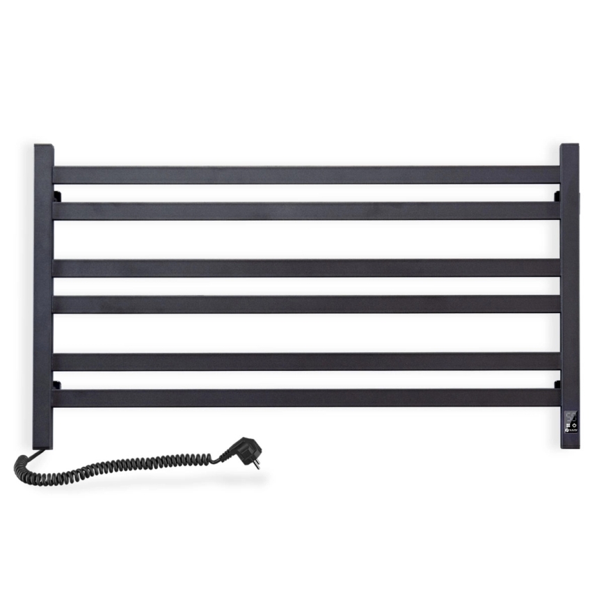Vertaduro - Elektrische handdoekdroger met thermostaat AVA 181W/230V 50x90 cm IP44 zwart links
