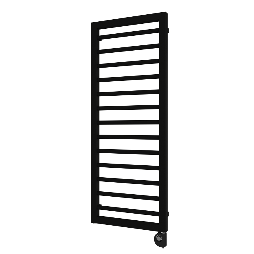 Vertaduro - Badkamerradiator met thermostaat ADEL 600W 128x50 cm zwart