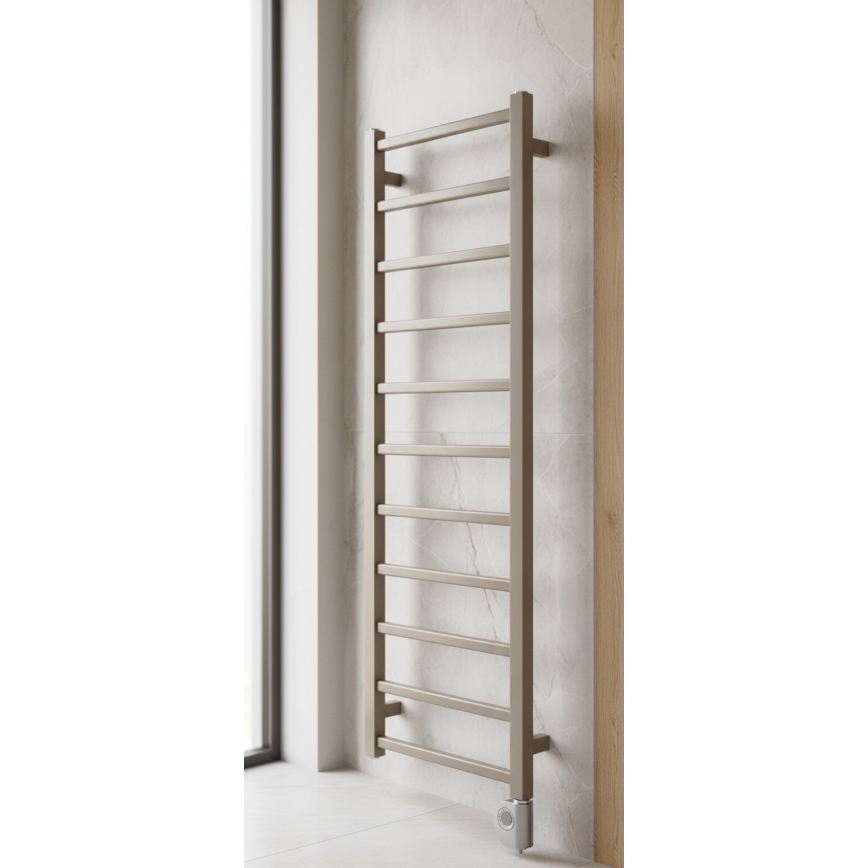 Vertaduro - Badkamerradiator met thermostaat ZOE 400W 114x40 cm taupe