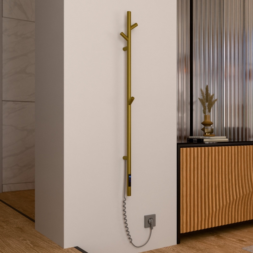 Vertaduro - Elektrische handdoekdroger MEDA 37W 118x16 cm goud