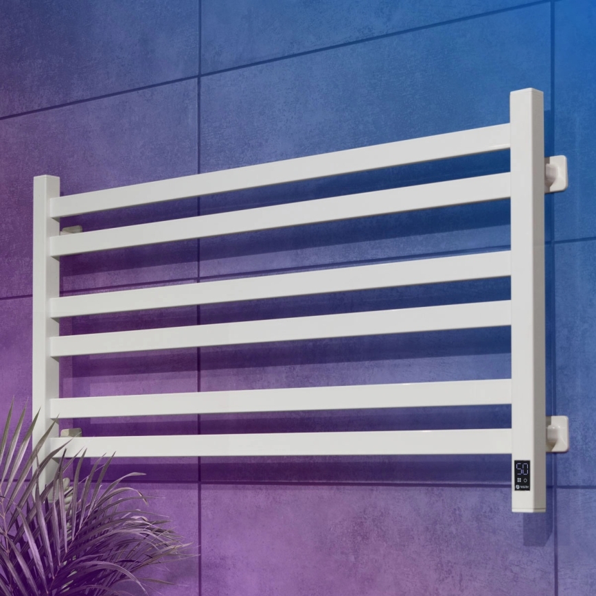 Vertaduro - Elektrische handdoekdroger met thermostaat AVA 181W/230V 50x90 cm IP44 wit links
